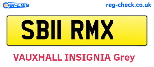 SB11RMX are the vehicle registration plates.