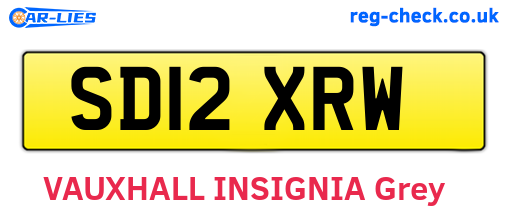 SD12XRW are the vehicle registration plates.
