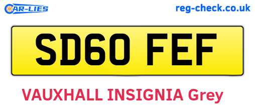 SD60FEF are the vehicle registration plates.