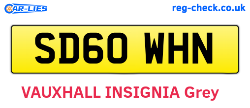 SD60WHN are the vehicle registration plates.