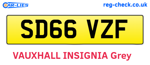 SD66VZF are the vehicle registration plates.