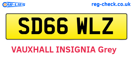 SD66WLZ are the vehicle registration plates.