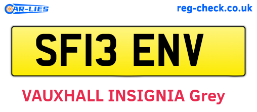 SF13ENV are the vehicle registration plates.
