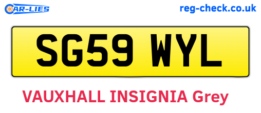 SG59WYL are the vehicle registration plates.