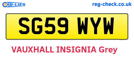 SG59WYW are the vehicle registration plates.