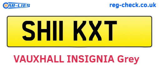 SH11KXT are the vehicle registration plates.