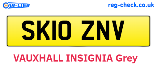 SK10ZNV are the vehicle registration plates.