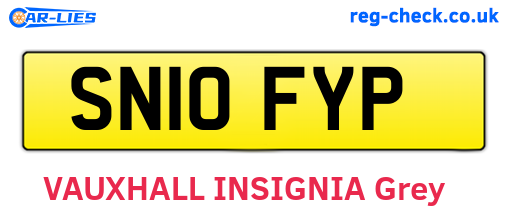 SN10FYP are the vehicle registration plates.