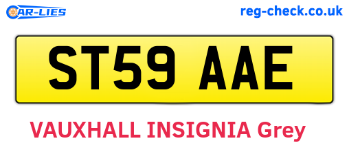 ST59AAE are the vehicle registration plates.