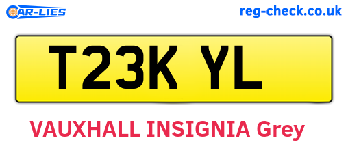 T23KYL are the vehicle registration plates.