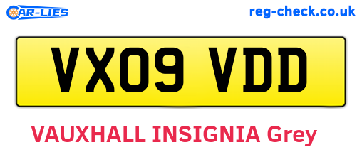 VX09VDD are the vehicle registration plates.