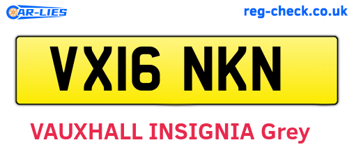 VX16NKN are the vehicle registration plates.