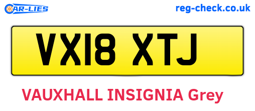 VX18XTJ are the vehicle registration plates.