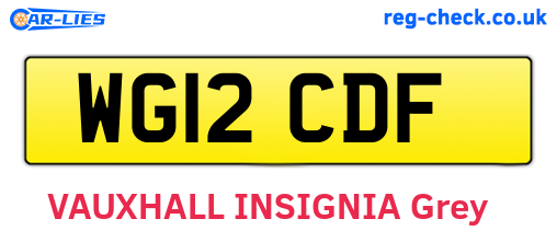 WG12CDF are the vehicle registration plates.