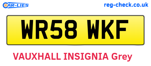 WR58WKF are the vehicle registration plates.