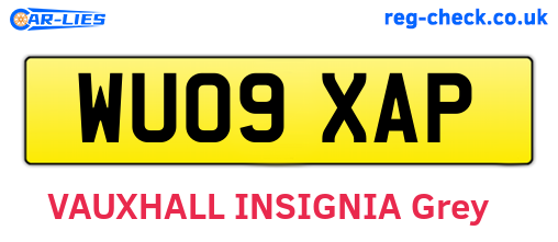 WU09XAP are the vehicle registration plates.
