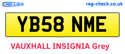 YB58NME are the vehicle registration plates.