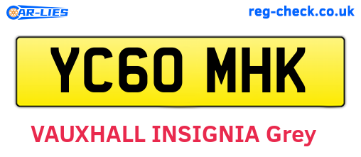 YC60MHK are the vehicle registration plates.