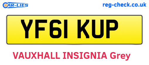 YF61KUP are the vehicle registration plates.