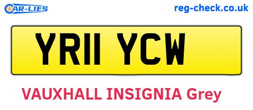 YR11YCW are the vehicle registration plates.