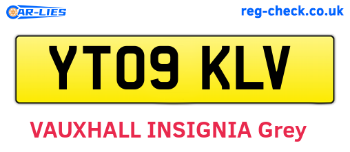 YT09KLV are the vehicle registration plates.