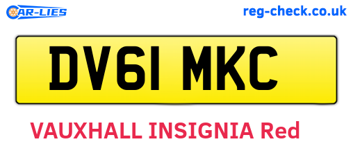 DV61MKC are the vehicle registration plates.