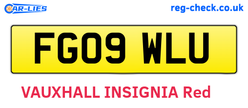 FG09WLU are the vehicle registration plates.