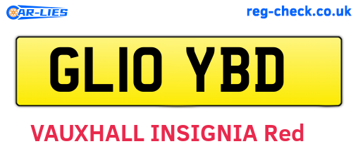 GL10YBD are the vehicle registration plates.