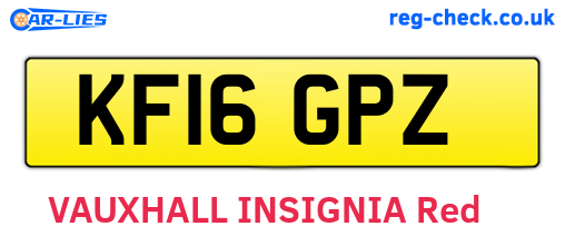 KF16GPZ are the vehicle registration plates.