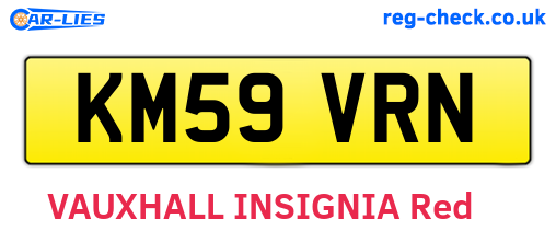 KM59VRN are the vehicle registration plates.