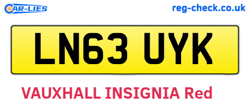 LN63UYK are the vehicle registration plates.