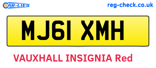 MJ61XMH are the vehicle registration plates.