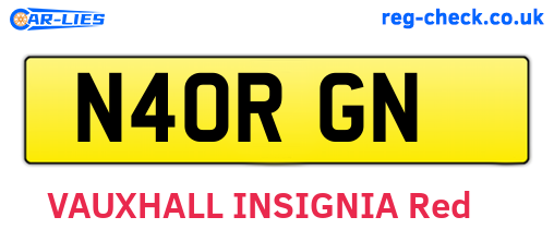 N40RGN are the vehicle registration plates.
