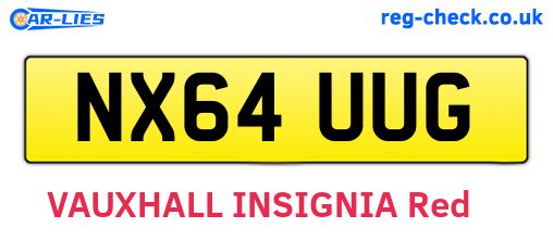 NX64UUG are the vehicle registration plates.