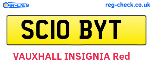 SC10BYT are the vehicle registration plates.