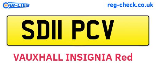 SD11PCV are the vehicle registration plates.