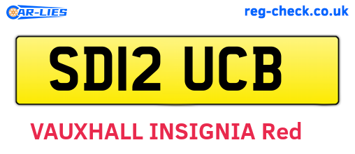 SD12UCB are the vehicle registration plates.