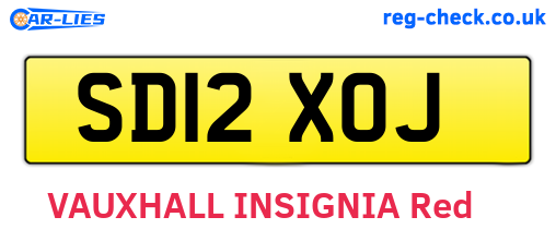 SD12XOJ are the vehicle registration plates.