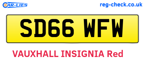 SD66WFW are the vehicle registration plates.