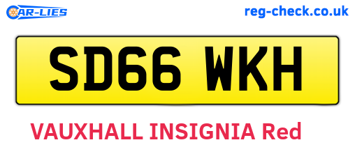 SD66WKH are the vehicle registration plates.