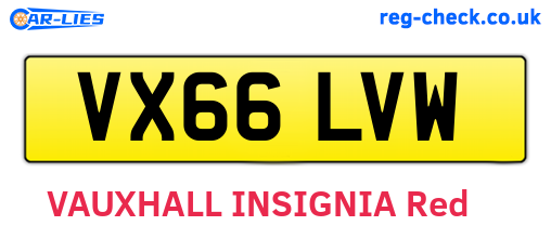 VX66LVW are the vehicle registration plates.