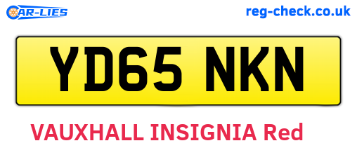 YD65NKN are the vehicle registration plates.