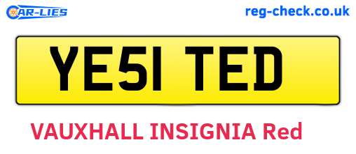 YE51TED are the vehicle registration plates.