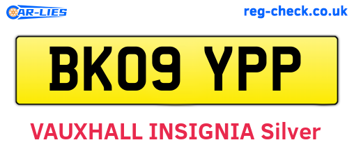 BK09YPP are the vehicle registration plates.