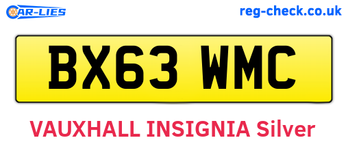 BX63WMC are the vehicle registration plates.