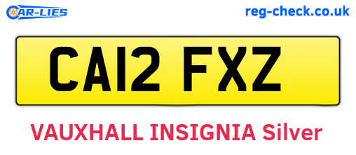 CA12FXZ are the vehicle registration plates.