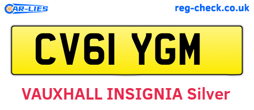 CV61YGM are the vehicle registration plates.