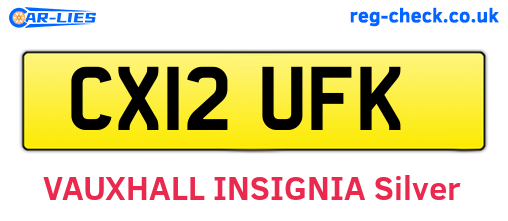 CX12UFK are the vehicle registration plates.