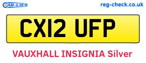 CX12UFP are the vehicle registration plates.