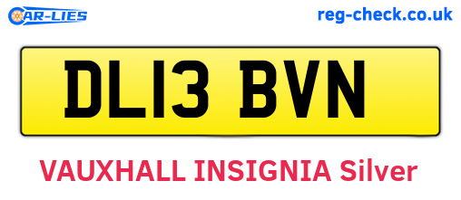 DL13BVN are the vehicle registration plates.